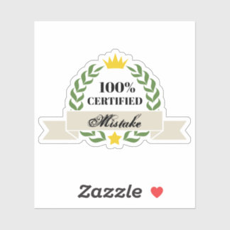 Anpassbare, zertifizierte Mistake Retro-Banner Aufkleber