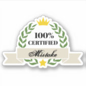 Anpassbare, zertifizierte Mistake Retro-Banner Aufkleber (Vorderseite)