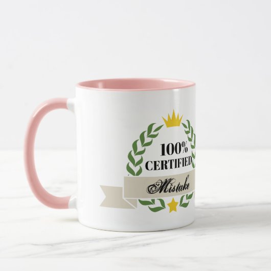 Anpassbare, zertifizierte Mistake Retro-Banner Tasse (Links)