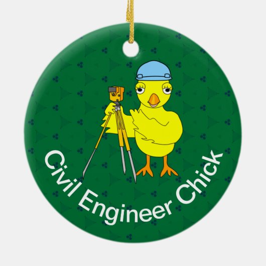 Anpassbare Zivile Engineering-Auswahl Keramik Ornament (Hinten)