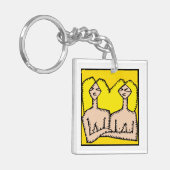 Anpassbare Zodiac-Zeichen Gemini-2-seitiger Schlüs Schlüsselanhänger (Vorderseite links)