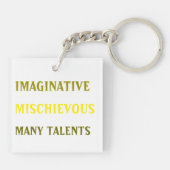 Anpassbare Zodiac-Zeichen Gemini-2-seitiger Schlüs Schlüsselanhänger (Rückseite)