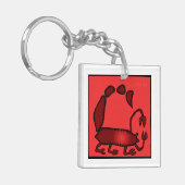 Anpassbare Zodiac-Zeichen Scorpio-2-seitige Schlüs Schlüsselanhänger (Vorderseite links)