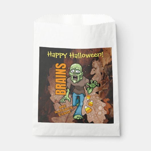 Anpassbare Zombie Halloween-Leckerei-Taschen Geschenktütchen (Vorderseite)