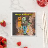 Anpassbare Zombie Halloween Paper Napkins Serviette (Beispiel)