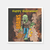 Anpassbare Zombie Halloween Paper Napkins Serviette (Vorderseite)