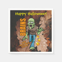 Anpassbare Zombie Halloween Paper Napkins Serviette
