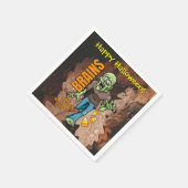 Anpassbare Zombie Halloween Paper Napkins Serviette (Ecke)
