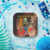 Anpassbare Zombie Halloween-Teller Pappteller (Party)