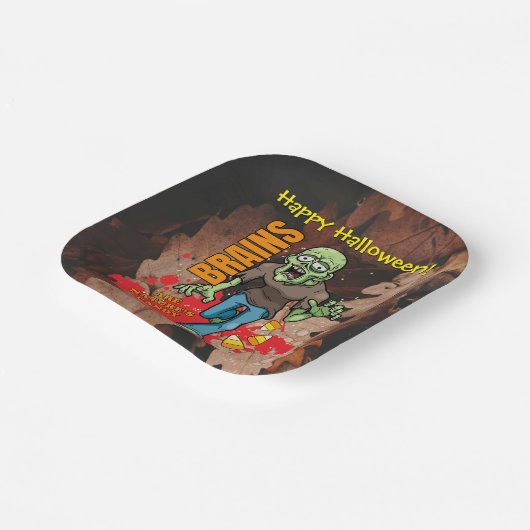 Anpassbare Zombie Halloween-Teller Pappteller (Gewinkelt)
