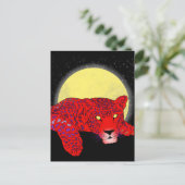 Anpassbare Zombie-Leopard-Karte Postkarte (Stehend Vorderseite)