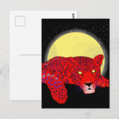 Anpassbare Zombie-Leopard-Karte Postkarte (Vorne/Hinten)