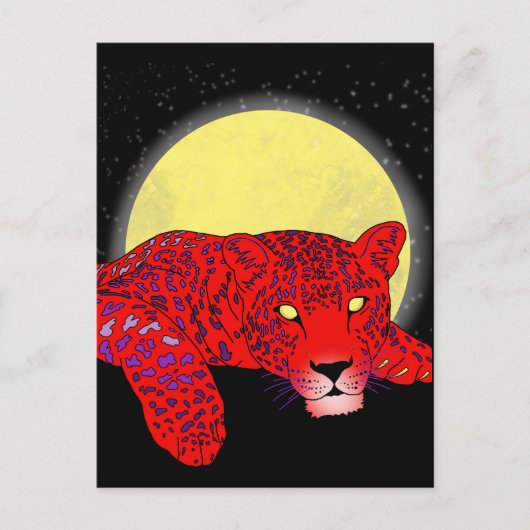 Anpassbare Zombie-Leopard-Karte Postkarte (Vorderseite)