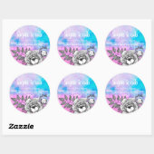 Anpassbare Zuckermarkierung Runder Aufkleber (Blatt)