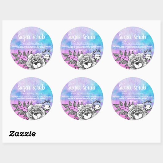 Anpassbare Zuckermarkierung Runder Aufkleber (Blatt)