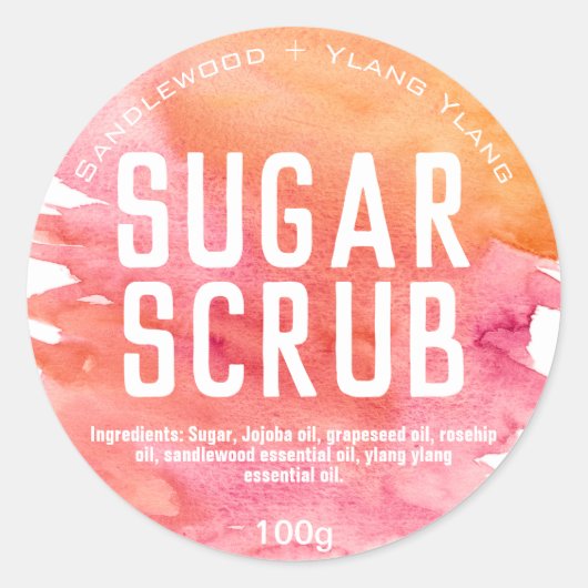 Anpassbare Zuckermarkierung Runder Aufkleber (Vorderseite)