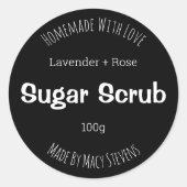 Anpassbare Zuckermarkierung Runder Aufkleber (Vorderseite)