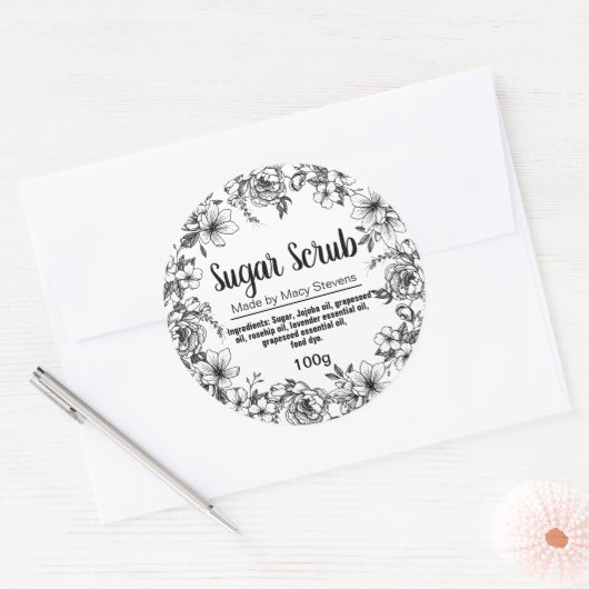 Anpassbare Zuckermarkierung Runder Aufkleber (Umschlag)