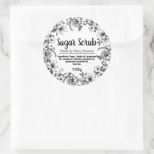 Anpassbare Zuckermarkierung Runder Aufkleber (Tasche)