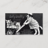 Anpassbare Zurück-zu-Zurück-Dog-Katze Visitenkarte (Rückseite)