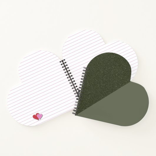 Anpassbare Zwei-Tone-Herz-Spiral-Notebook Notizblock (Innenseite)
