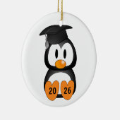 Anpassbarer Absolvent-Pinguin Keramik Ornament (Rechts)