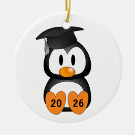 Anpassbarer Absolvent-Pinguin Keramik Ornament