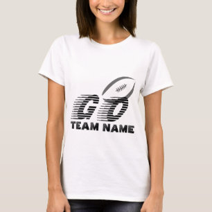 Anpassbarer American Football Go und Teamname T-Shirt
