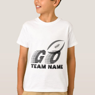 Anpassbarer American Football Go und Teamname T-Shirt