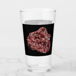 Anpassbarer Andradit-Granat und Calcit-Kristall Glas