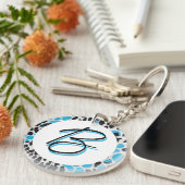 Anpassbarer anfänglicher Schlüsselanhänger mit Bla (Vorderseite rechts)