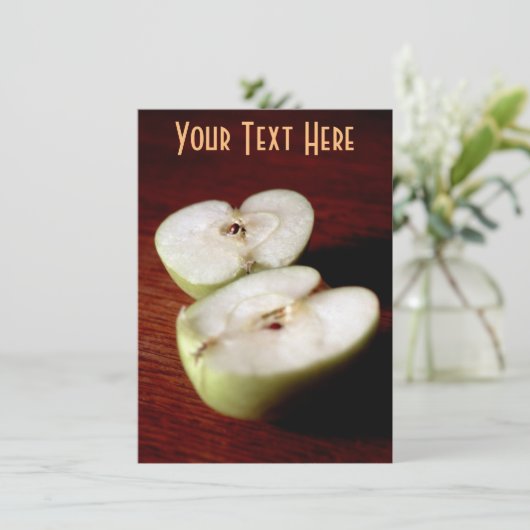 Anpassbarer Apfel Karte (Stehend Vorderseite)