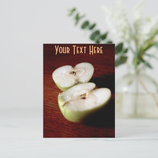 Anpassbarer Apfel Postkarte (Stehend Vorderseite)