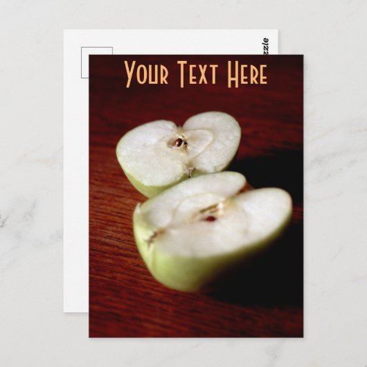Anpassbarer Apfel Postkarte (Vorne/Hinten)