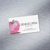 Anpassbarer Apple Watercolor Online-Tutor Magnetische Visitenkarte (Beispiel)