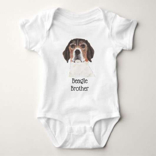 Anpassbarer Beagle Baby Strampler (Vorderseite)