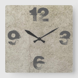 Anpassbarer Betonstahl Quadratische Wanduhr