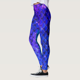 Anpassbarer Blue Mermaid-Glitzer Leggings