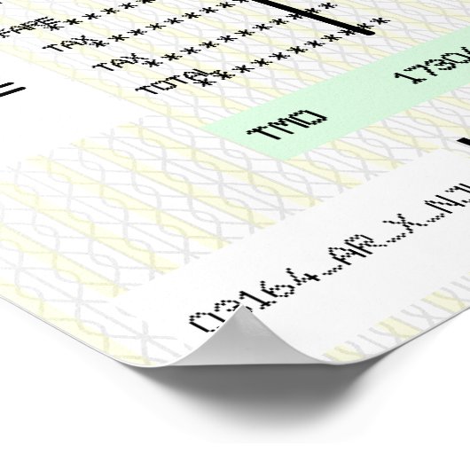 Anpassbarer Boarding-Pass Poster (Ecke)