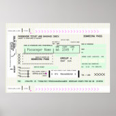 Anpassbarer Boarding-Pass Poster (Vorne)