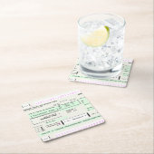 Anpassbarer Boarding-Pass Rechteckiger Pappuntersetzer (Vor Ort)