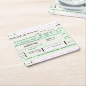 Anpassbarer Boarding-Pass Rechteckiger Pappuntersetzer (angewinkelt)