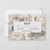 Anpassbarer Boho-Stil RSVP Karte (Vorderseite)