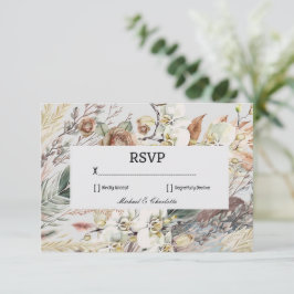 Anpassbarer Boho-Stil RSVP Karte