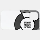 anpassbarer Bullseye QR-Code iPhone Case (Rückseite (Horizontal))