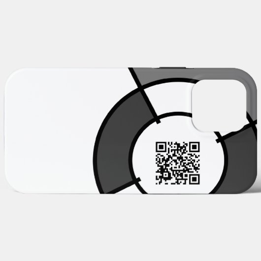 anpassbarer Bullseye QR-Code iPhone Case (Rückseite (Horizontal))