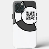 anpassbarer Bullseye QR-Code iPhone Case (Rückseite)