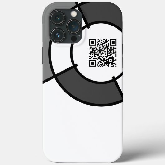 anpassbarer Bullseye QR-Code iPhone Case (Rückseite)