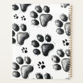 Anpassbarer Cat Lover Planner mit Paw Print Planer (Rückseite)