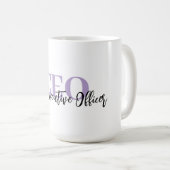 Anpassbarer „CEO“-Kaffeebecher — Personalisiertes  Kaffeetasse (VorderseiteRechts)